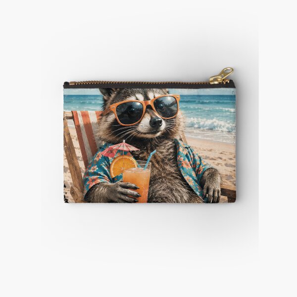 Item preview, Feral And Salty Funny Beach Raccoon Summer Coastal Vacation Humor  designed and sold by VGAfanatic.