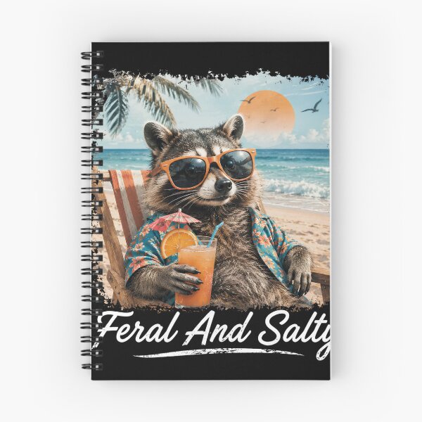 Item preview, Feral And Salty Funny Beach Raccoon Summer Coastal Vacation Humor  designed and sold by VGAfanatic.
