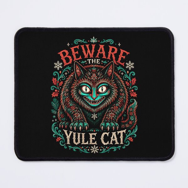 Item preview, Beware the Yule Cat Holiday Folklore Horror designed and sold by Victor Shadehorn.