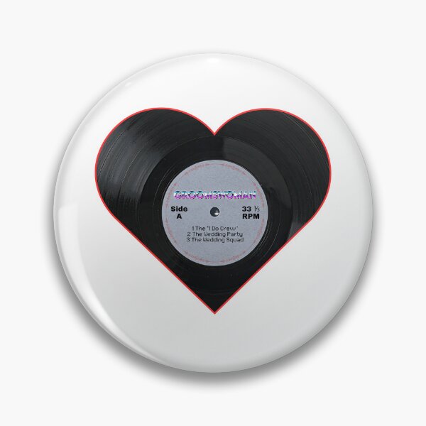 Item preview, Groomswoman Heart Record Retro Wedding Party Design designed and sold by MusicFanTees.