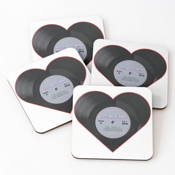 Item preview, Groomswoman Heart Record Retro Wedding Party Design designed and sold by MusicFanTees.