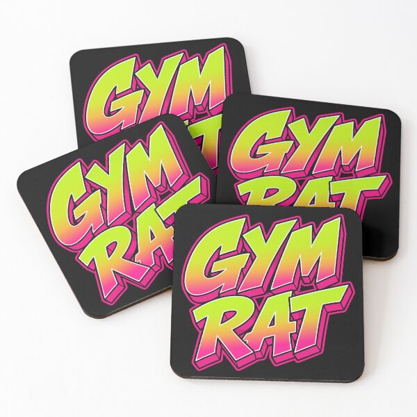 Item preview, Gym Rat Neon Graffiti – Lime to Hot Pink Gradient Fitness Design designed and sold by ShirtRemarks.