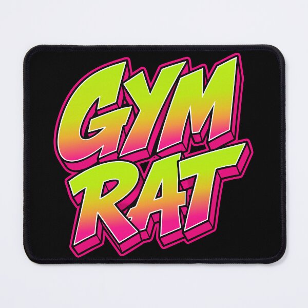 Item preview, Gym Rat Neon Graffiti – Lime to Hot Pink Gradient Fitness Design designed and sold by ShirtRemarks.