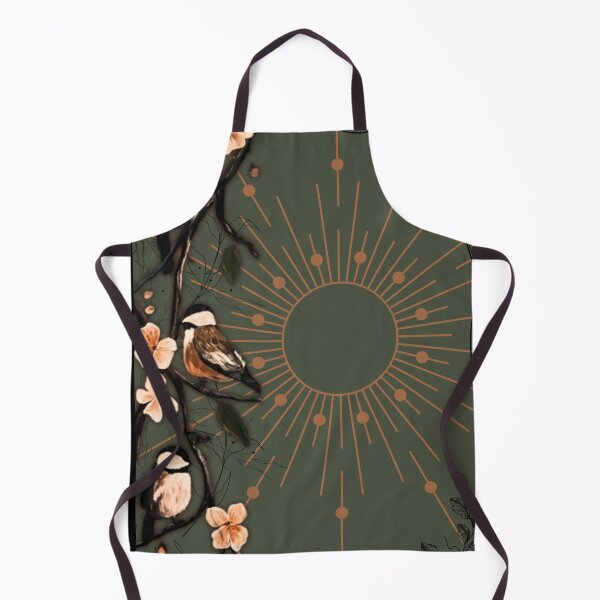Item preview, Boho Celestial Sun with Chickadees and Pink Blossoms designed and sold by ArtistsAtticWI.