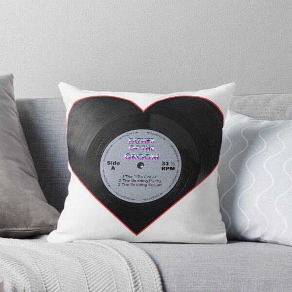 Item preview, Father of the Groom Heart Record Retro Wedding Party Design designed and sold by MusicFanTees.