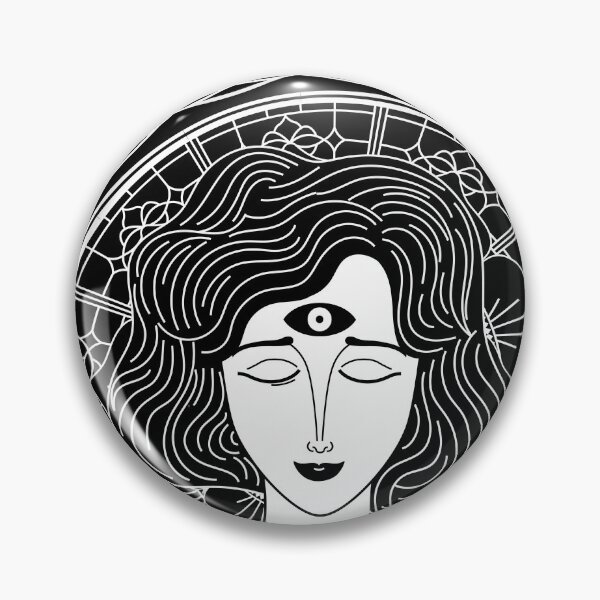 Item preview, woman opening the third eye with a mandala background designed and sold by matintheworld ( delcarmat ).