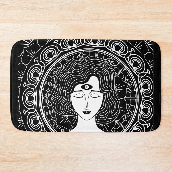 Item preview, woman opening the third eye with a mandala background designed and sold by matintheworld ( delcarmat ).