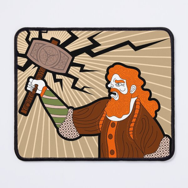 Item preview, thor norse god holding his hammer surrounded by lightning designed and sold by matintheworld ( delcarmat ).