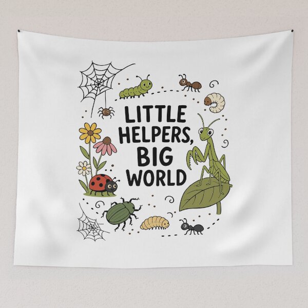 Item preview, Little Helpers Big World Cute Garden Bug Friends designed and sold by FreshVibe Prints.