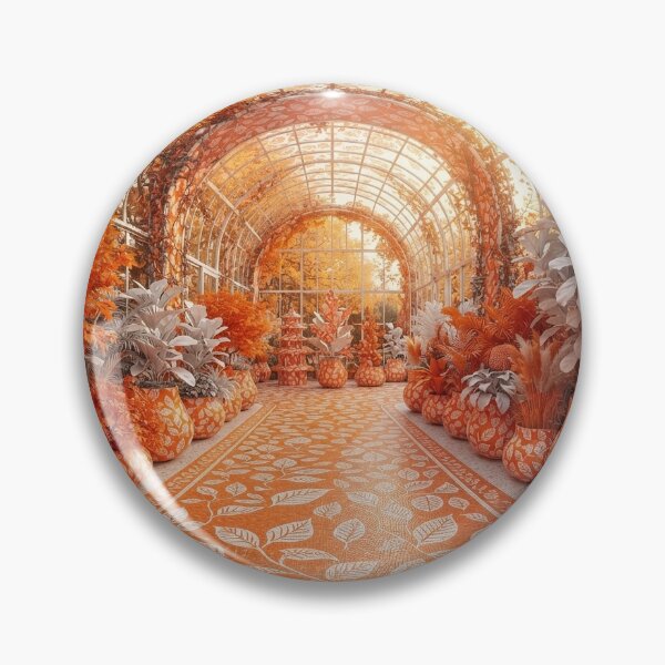 Item preview, Vibrant Autumn: Orange & White Botanical Pattern designed and sold by LiveLearnCreate.