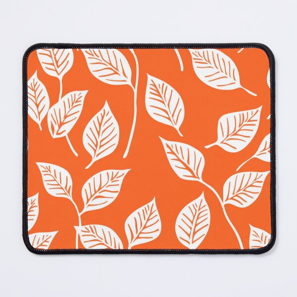 Item preview, Vibrant Autumn: Orange & White Botanical Pattern designed and sold by LiveLearnCreate.