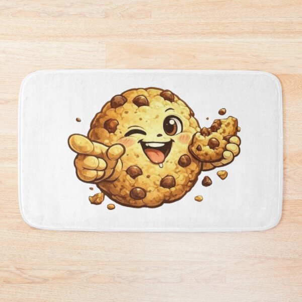 Item preview, Happy Winking Chocolate Chip Cookie – Cute Kawaii Dessert Cartoon designed and sold by Northern Glow Art.
