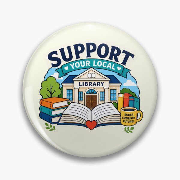 Item preview, Support Your Local Library designed and sold by Myra365Art.