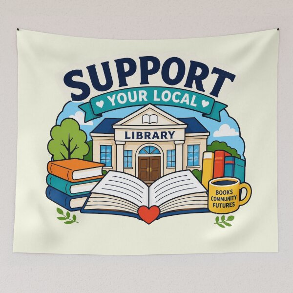 Item preview, Support Your Local Library designed and sold by Myra365Art.
