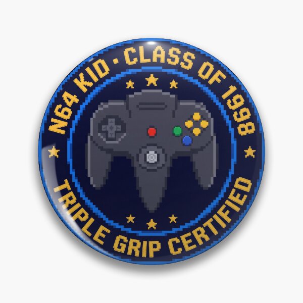 Item preview, N64 Kid Class of 1998 Retro Nintendo Badge Pixel Art Gaming Nostalgia Sticker designed and sold by Gaming Retro.