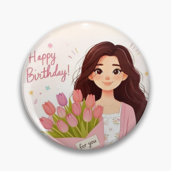 Item preview, Happy Birthday Cute Girl Tulips designed and sold by Innova_Creations.