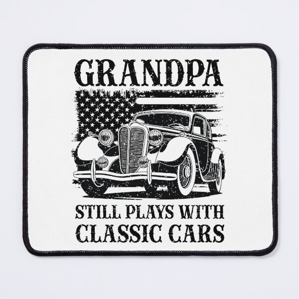 Item preview, Grandpa Still Plays With Classic Cars Vintage American Flag designed and sold by Dmetalx Art Apparel.