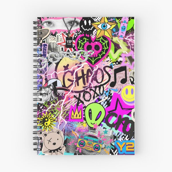 Item preview, Y2K Chaos Stickerbomb Retro Vaporwave Aesthetic Collage designed and sold by Side By Side Studio.