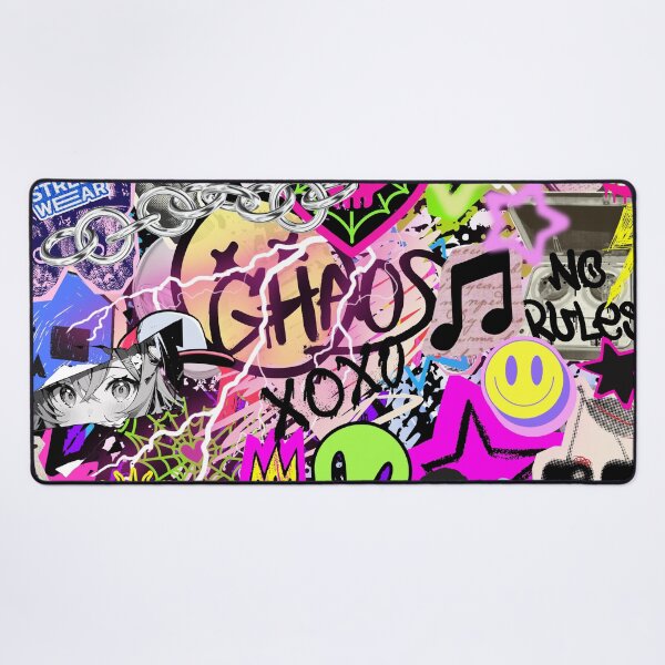 Item preview, Y2K Chaos Stickerbomb Retro Vaporwave Aesthetic Collage designed and sold by Side By Side Studio.