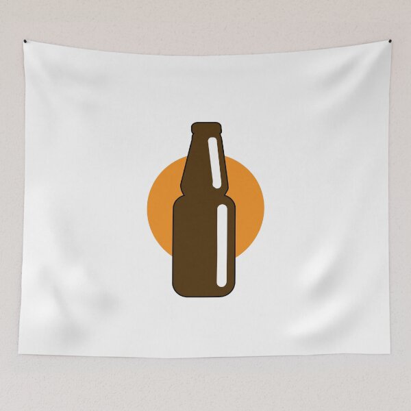 Item preview, Beer Brown Glass Bottle Yellow Gold Beer Sun Background designed and sold by Rolographics1.