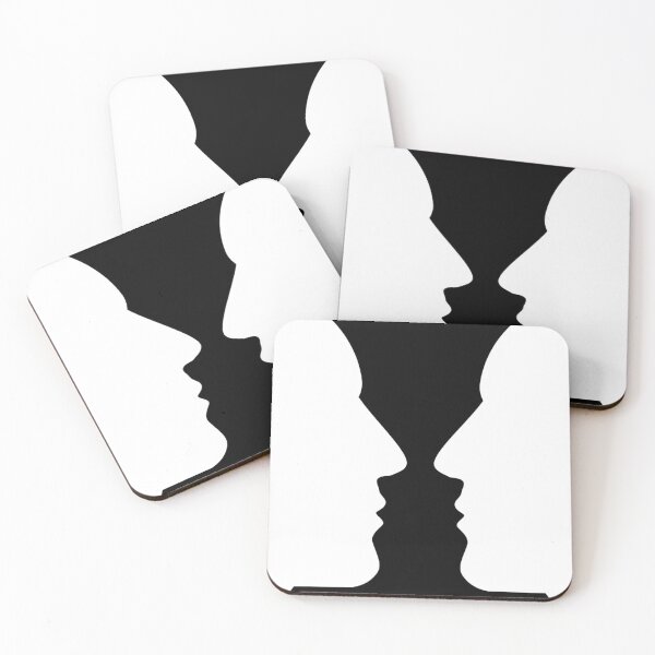 Item preview, Rubin's Vase Optical Illusion Minimalist Art designed and sold by Articora.