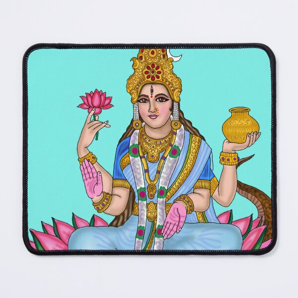 Item preview, Goddess Ganga Artwork | Divine Hindu Goddess Digital Painting Illustration designed and sold by Harshit_Digital_Arts.