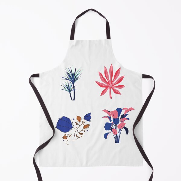 Item preview, Abstract Tropical Botanical Illustration | Modern Blue & Pink Flowers and Leaves | Minimalist Floral Art designed and sold by medgh7.
