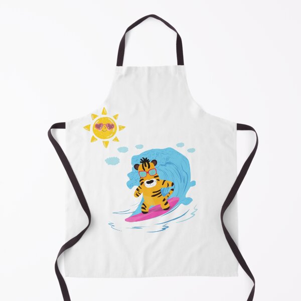 Item preview, Cute Surfing Tiger | Summer Beach Vibes | Kawaii Wave Rider designed and sold by Emianartstudio.