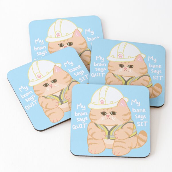 Item preview, Job Jitters Hard Hat Cat  designed and sold by Gotta Geta Gato.