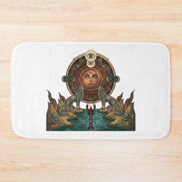 Item preview, The Moon Tarot - Wolf, Cancer & All-Seeing Eye Alchemical Graphic designed and sold by Northern Glow Art.