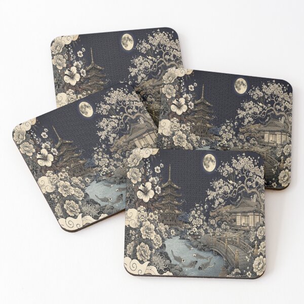 Item preview, Midnight Peony: Elegant Japanese-Style Ink Floral Art designed and sold by LiveLearnCreate.