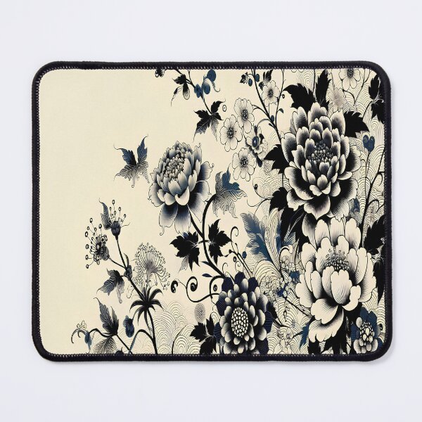 Item preview, Midnight Peony: Elegant Japanese-Style Ink Floral Art designed and sold by LiveLearnCreate.
