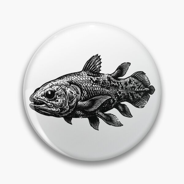 Item preview, Vintage Woodcut Coelacanth Illustration designed and sold by DuckOddity.