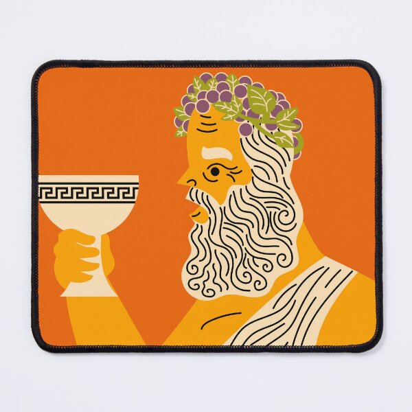 Item preview, dionysus greek god of wine drinking from a big goblet designed and sold by matintheworld ( delcarmat ).