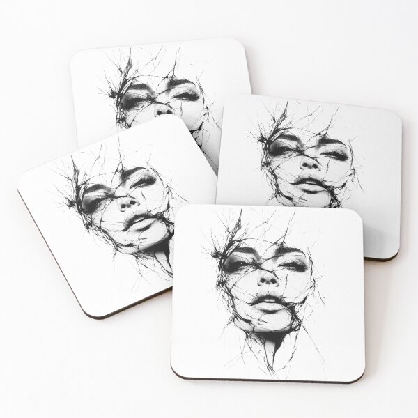 Item preview, Ethereal Ink Portrait | Luxury Black & White Abstract Wall Art | Ultra HD 4K Fine Art Print designed and sold by  Mirai_Art  ⭐⭐⭐⭐.