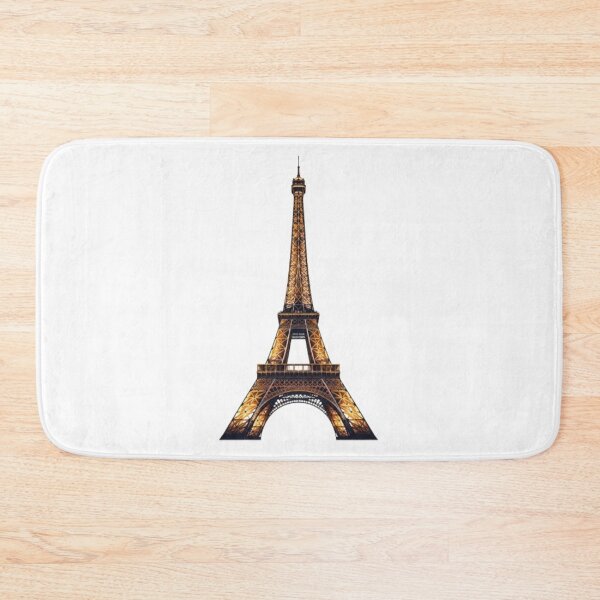 Item preview, Eiffel Tower at Night – Golden Illuminated Paris Landmark Graphic designed and sold by Northern Glow Art.