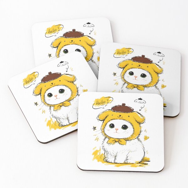 Item preview, Cute Cat Pudding Hat Hello Adorable Art designed and sold by RamyGallery.