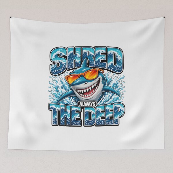 Item preview, Shred The Deep Funny Shark designed and sold by DestenyStore.