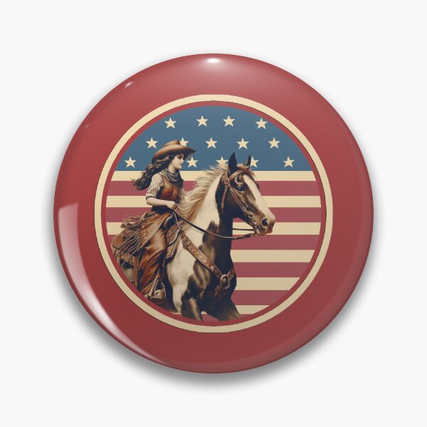 Item preview, Vintage Cowgirl, Pinto Horse, Retro, Old WEST Theme, Horses designed and sold by classic car craze.