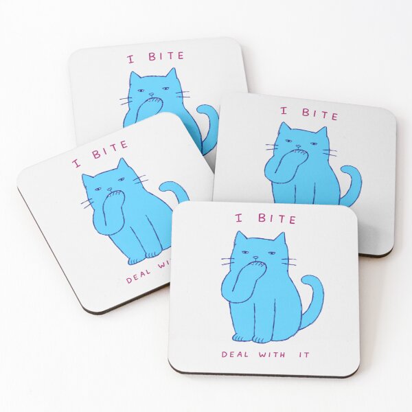 Item preview, Sassy Blue Cat I Bite Deal With It For Office designed and sold by bosamji.