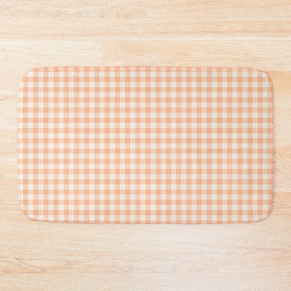 Artikelvorschau, Warmes Pfirsich-Gingham-Muster | Pastellorangefarbener Karodruck | Vintage-Pfirsichkaro | Hellorangefarbenes Gingham | Cottagecore-Pfirsichkaro | Preppy-Pfirsich-Creme-Gingham entworfen und verkauft von VivaFy.