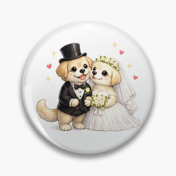 Item preview, Cute Dog Bride and Groom Wedding designed and sold by QuiteOrbit.