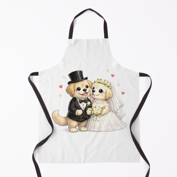 Item preview, Cute Dog Bride and Groom Wedding designed and sold by QuiteOrbit.