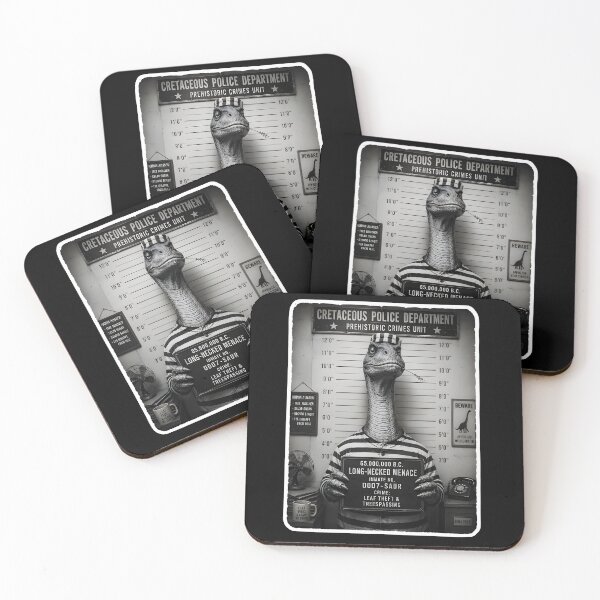 Item preview, Long Necked Dinosaur Mugshot Prisoner Parody designed and sold by PreeCha Art & Co..