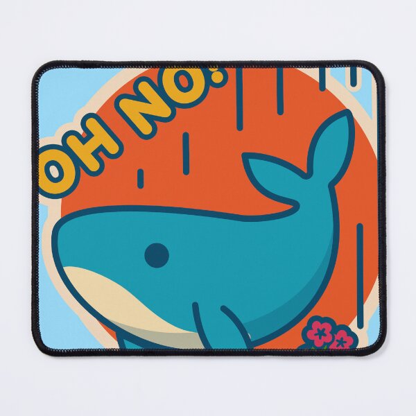 Item preview, Falling Whale and Petunias Oh No Funny Sci-Fi Retro Design designed and sold by CLUB SODA KID DESIGNS.
