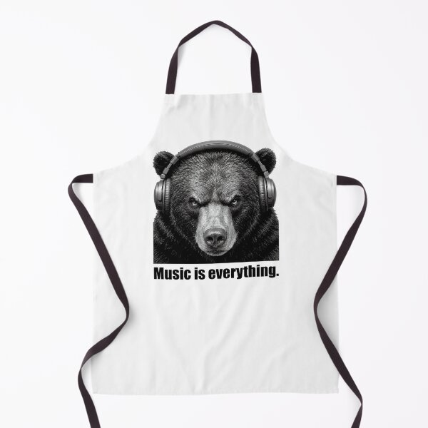 Item preview, Music is Everything — Headphone Bear Graphic Tee designed and sold by medicalkinoko.