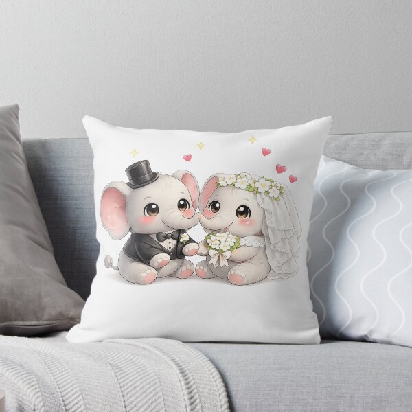 Item preview, elephant bride and groom designed and sold by QuiteOrbit.