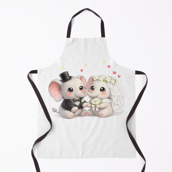 Item preview, elephant bride and groom designed and sold by QuiteOrbit.