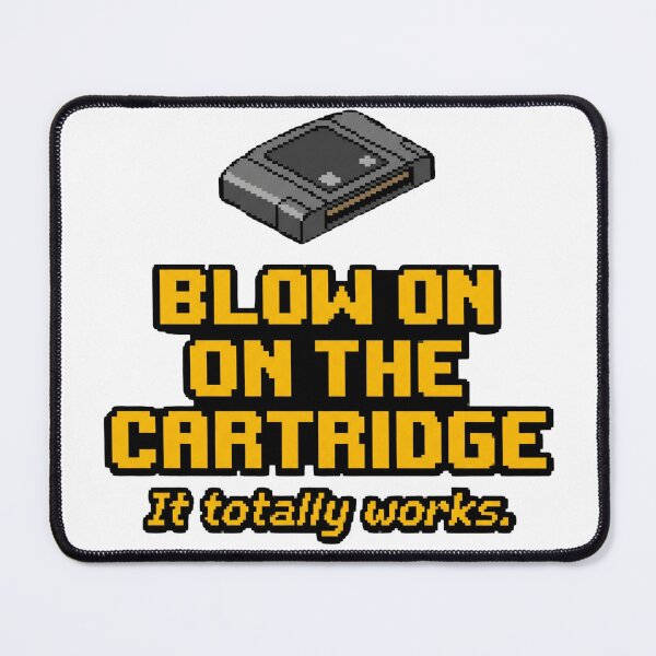 Item preview, Blow On The Cartridge Retro Gaming Humor Pixel Art Funny Gamer T-Shirt N64 designed and sold by Gaming Retro.