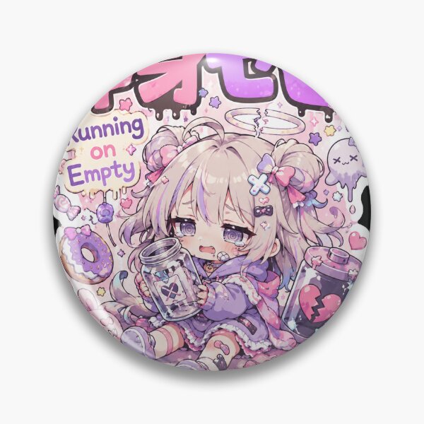 Item preview, Running on Empty Japanese Kawaii Art (中身ゼロ) - Pastel Low Energy Design designed and sold by Japan-kanji-ya.